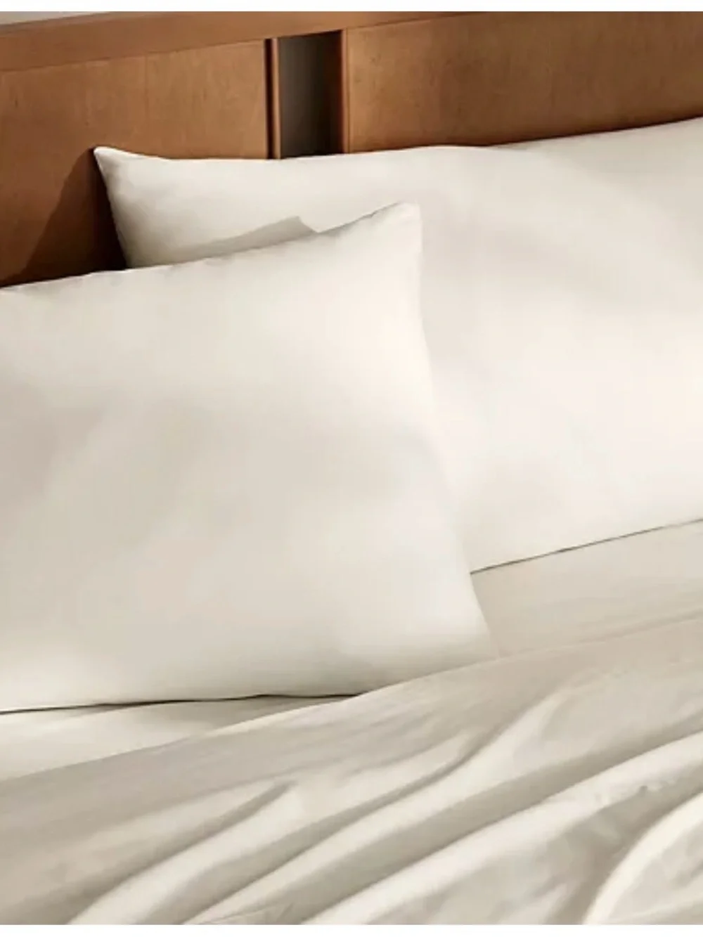 Boll & Branch NWT Signature Cotton Hemmed Pillowcase Set (2)Creme $59 MSRP